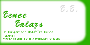 bence balazs business card